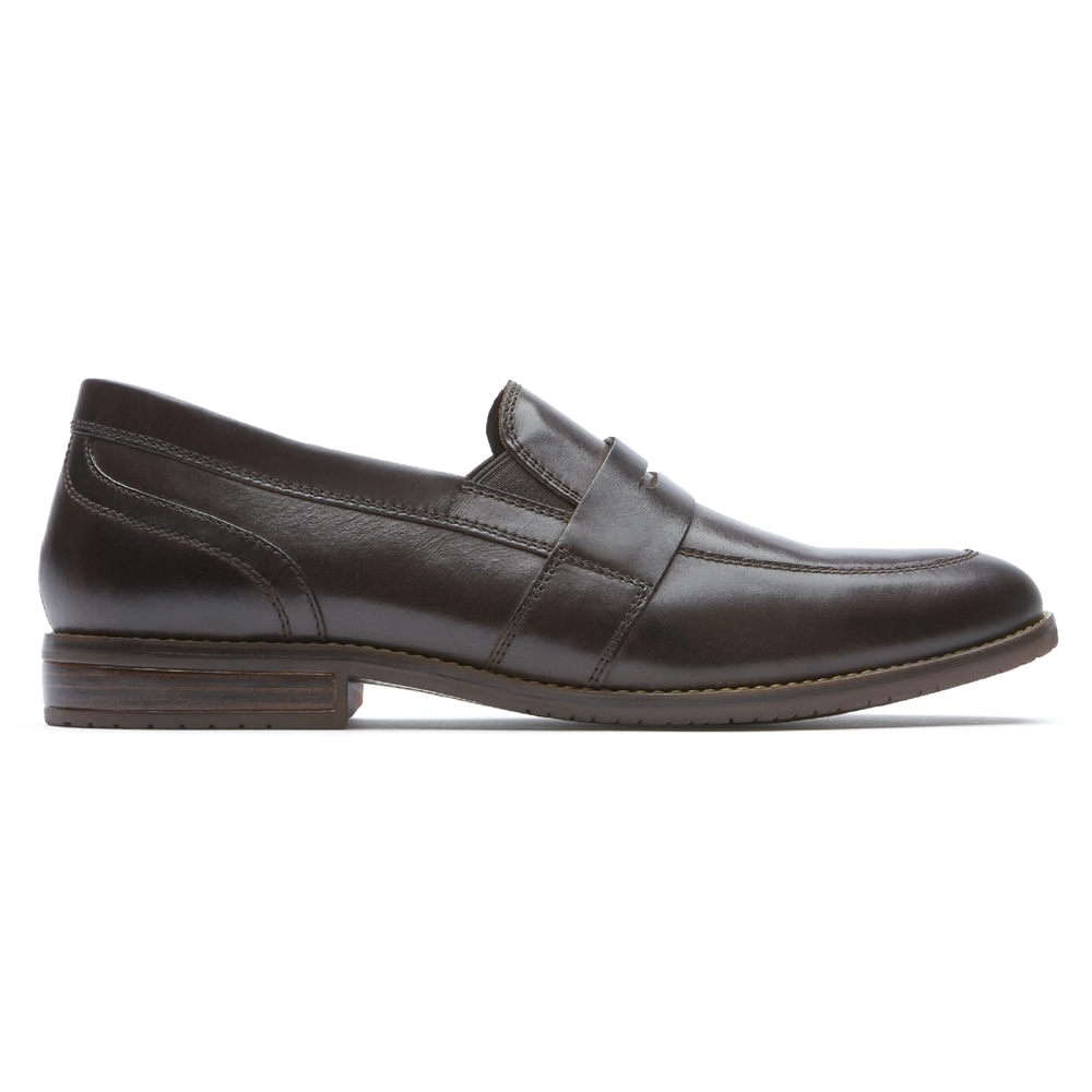 Rockport Singapore Mens Loafers - Style Purpose 3 Double Gore Penny Brown - PH7689015